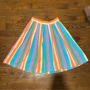 ModCloth Striped Rainbow Midi Skirt